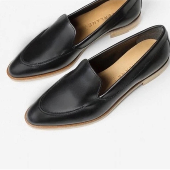Everlane‎ Loafer Black Leather Flat Slip On Shoes Size 8.5 - Picture 11 of 14